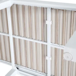 Casa Viva Mesa de jardín extensible de aluminio blanco con efecto madera Albir 90/180x90x76cm Online