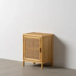 Casa Viva Mesa de noche de ratán Toscana 46x35x60cm