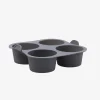 Casa Viva Molde para 4 muffins de silicona gris 17x17x5cm New