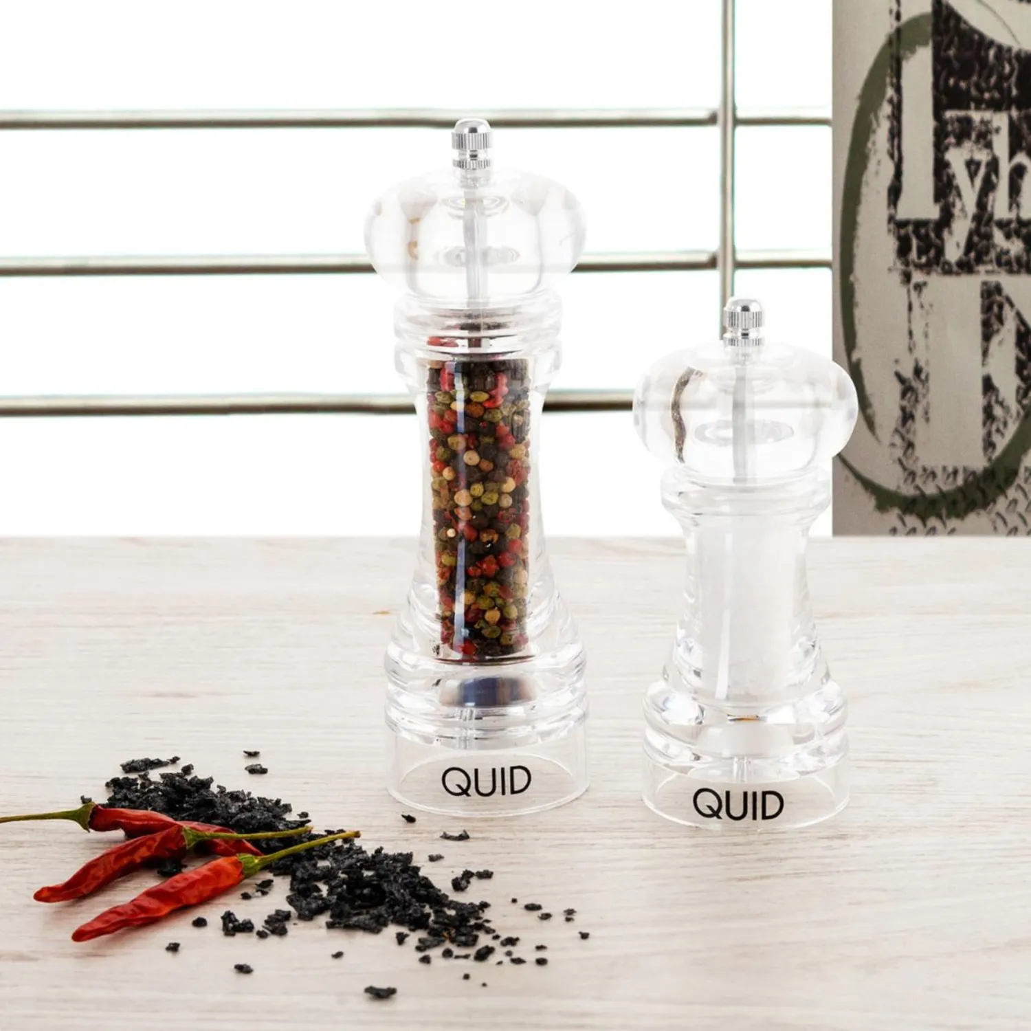 Casa Viva Molinillo de pimienta de acrílico 18cm New