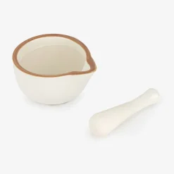 Casa Viva Mortero con ribete marrón de gres Ø11x10cm Discount