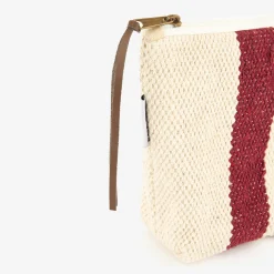 Casa Viva Neceser de algodón rayas rojas Niza 32x19cm