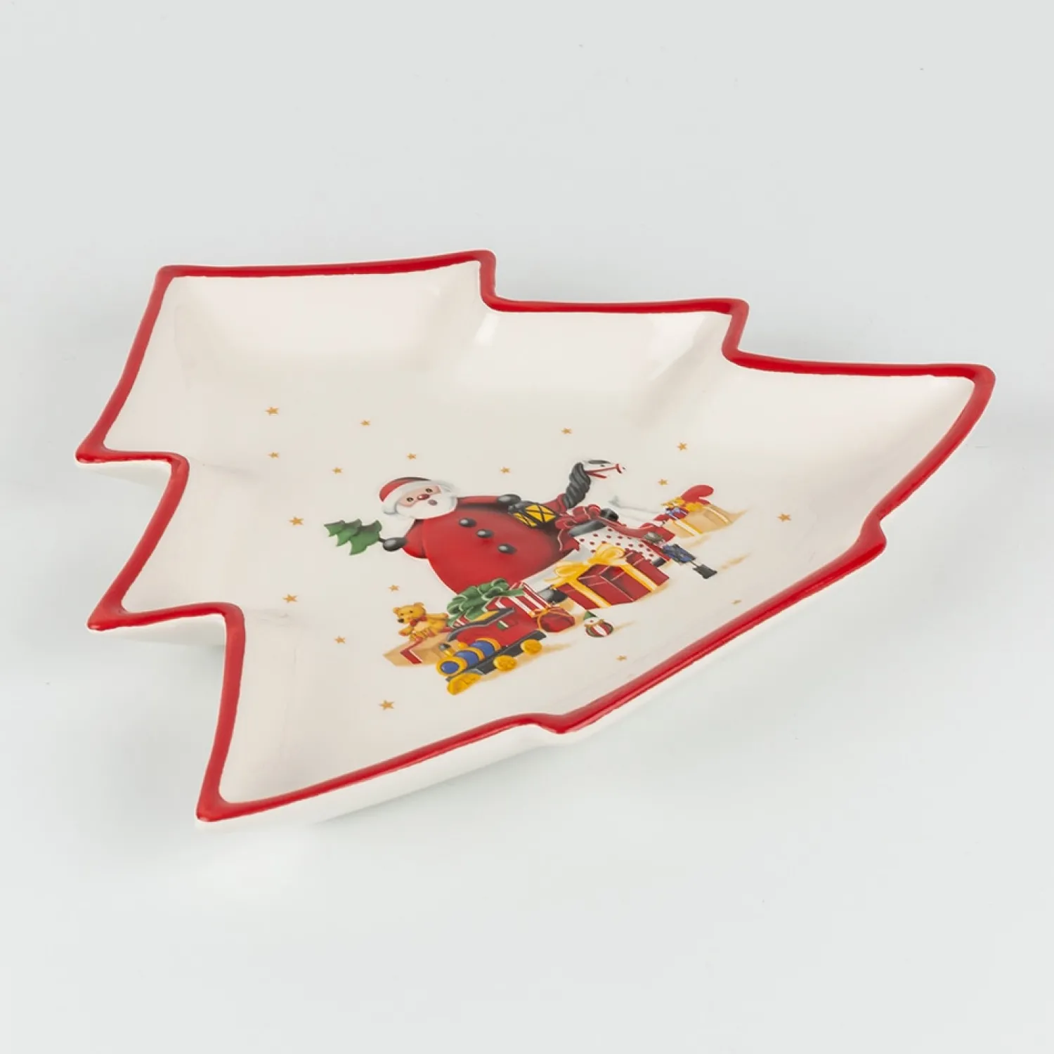 Casa Viva Plato de cerámica árbol Santa Claus 28x23cm Discount