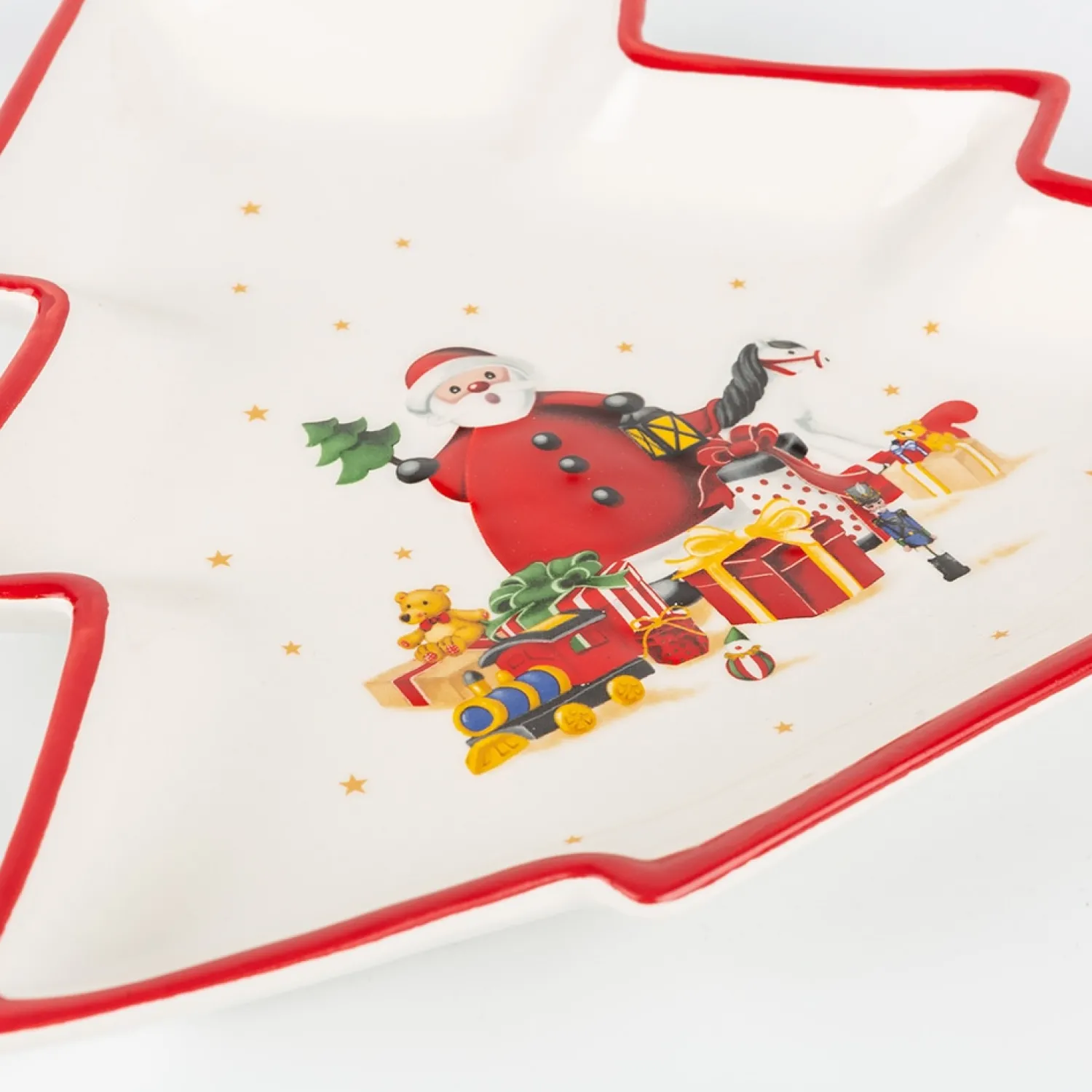 Casa Viva Plato de cerámica árbol Santa Claus 28x23cm Discount