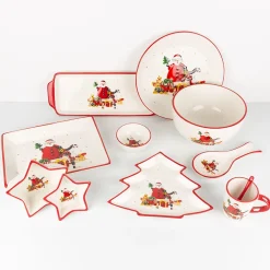 Casa Viva Plato de cerámica árbol Santa Claus 28x23cm Discount