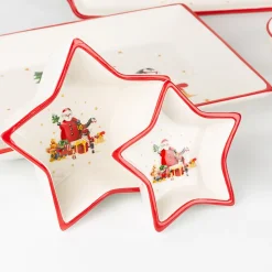 Casa Viva Plato de cerámica árbol Santa Claus 28x23cm Discount
