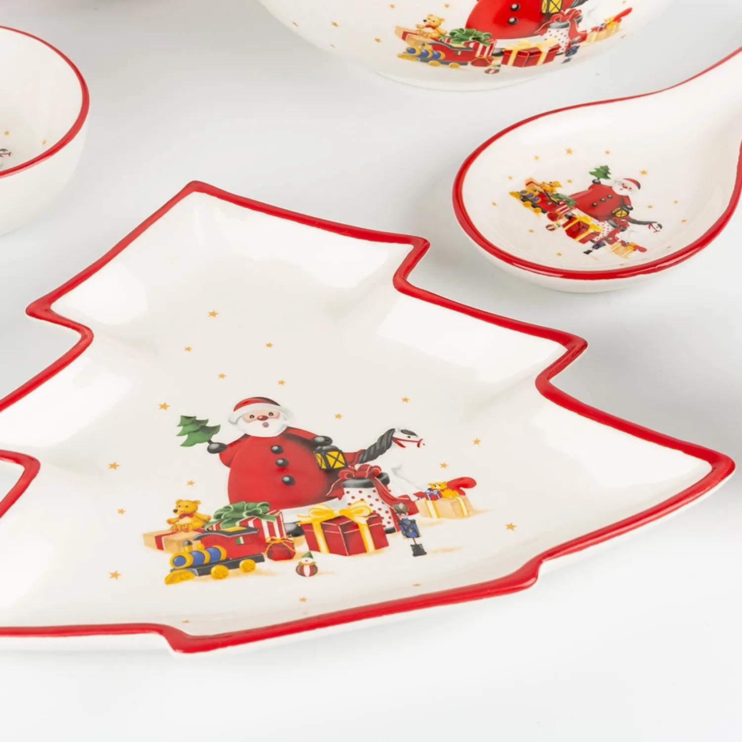 Casa Viva Plato de cerámica árbol Santa Claus 28x23cm Discount