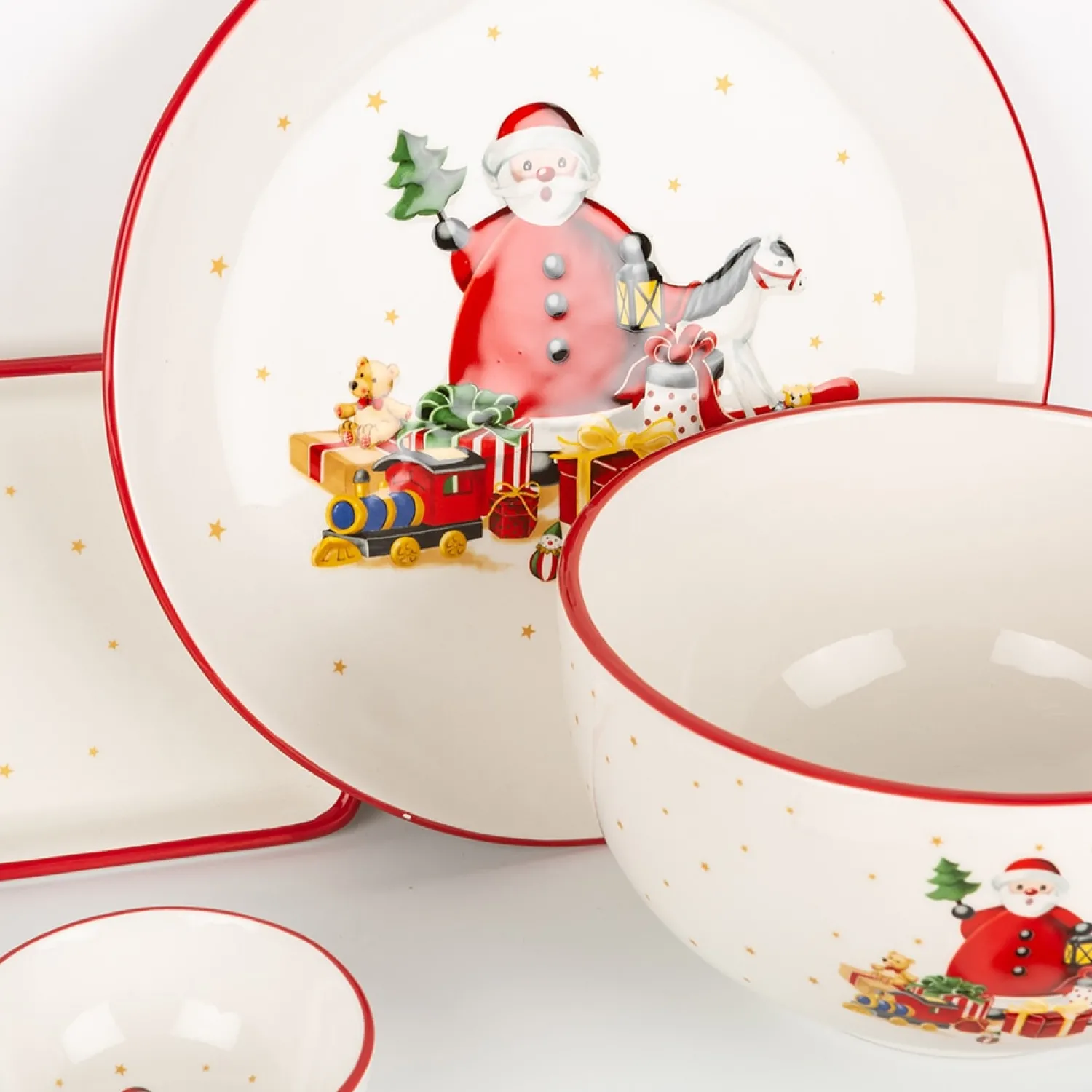 Casa Viva Plato de cerámica árbol Santa Claus 28x23cm Discount