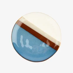 Casa Viva Plato de postre de cerámica azul Sotres Ø21cm Discount