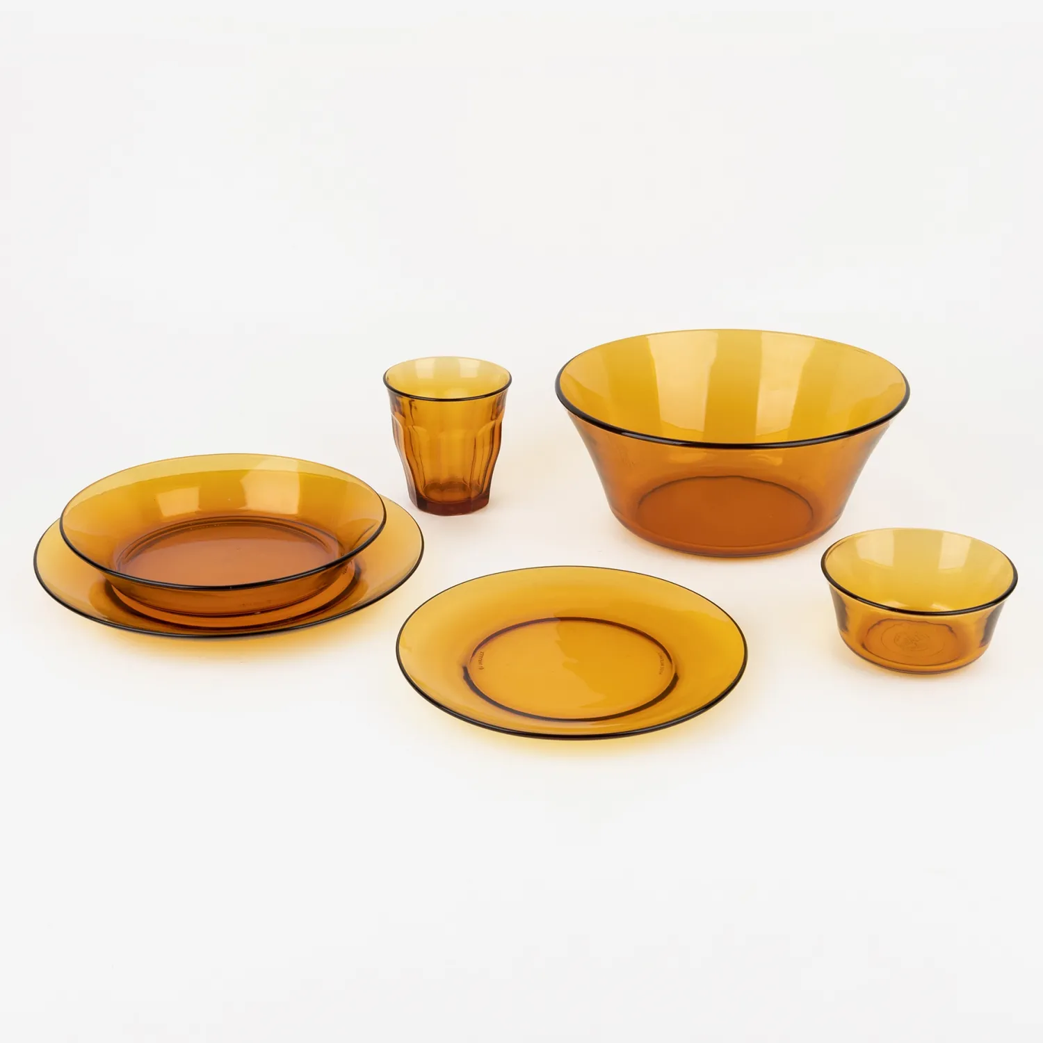 Casa Viva Plato de postre de vidrio opal Lys Ambar Duralex Picardie Ø19cm New