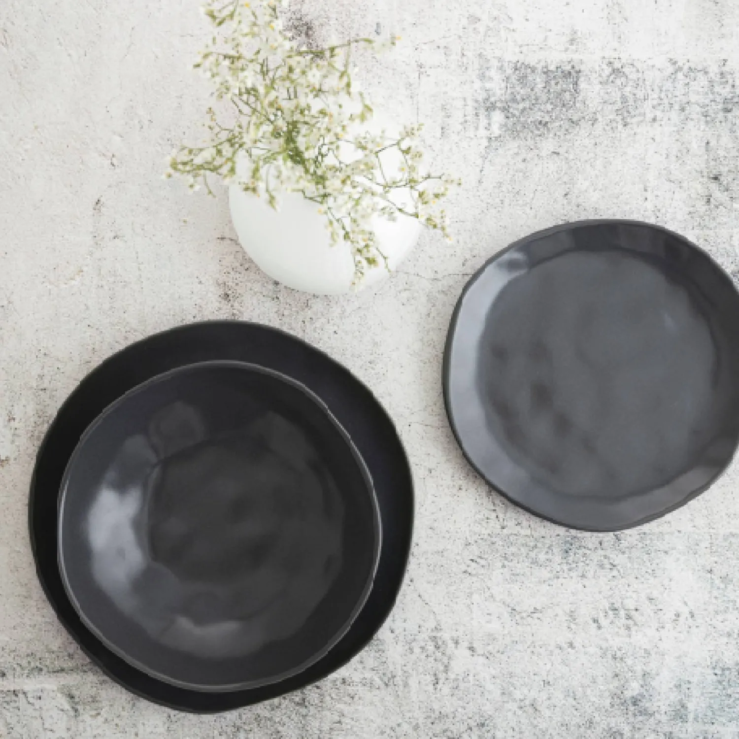 Casa Viva Plato hondo de cerámica negro Cosmos Ø22cm Hot