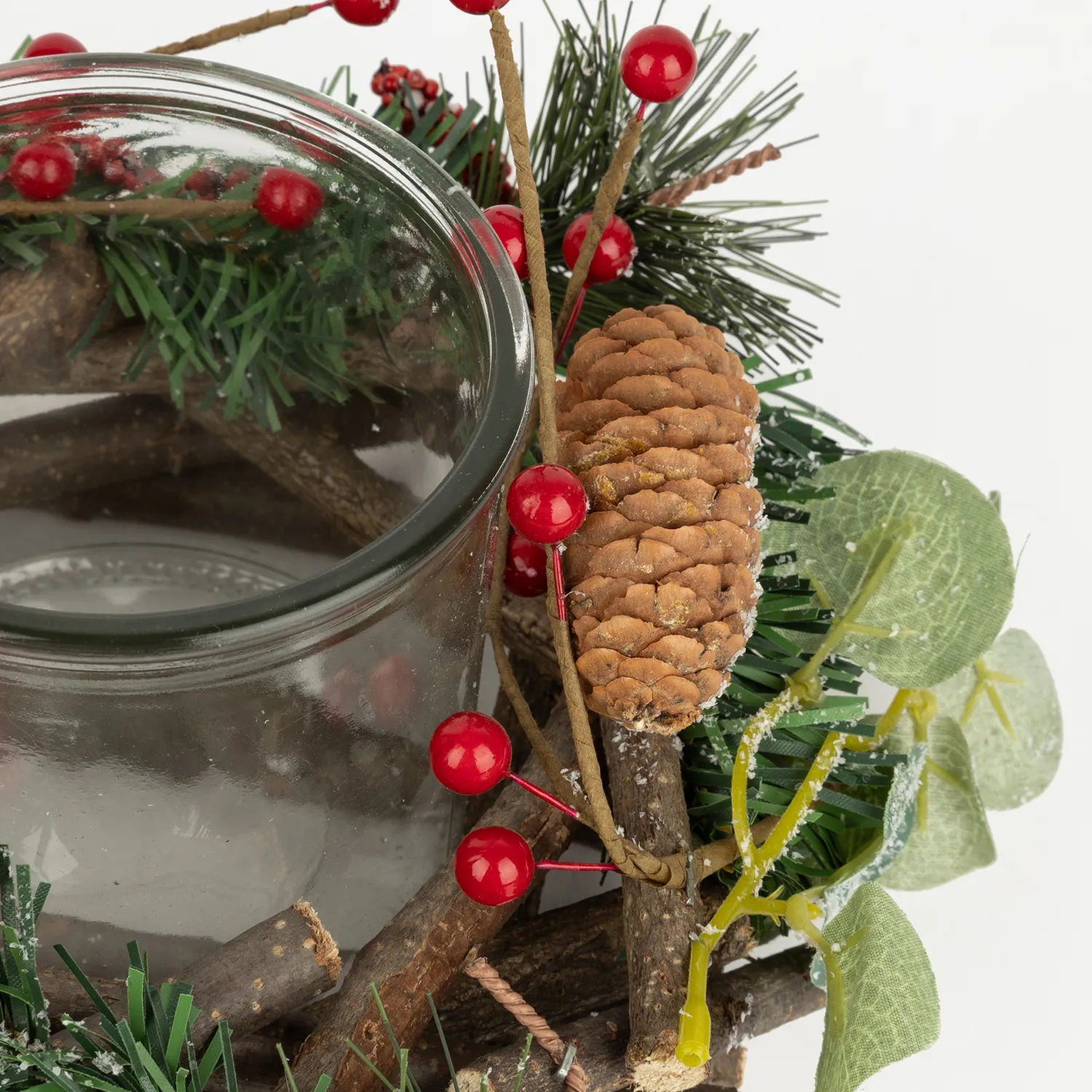 Casa Viva Portavelas bayas y piñas Ø20x12cm Sale