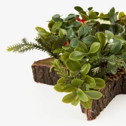 Casa Viva Portavelas de acebo y piñas Ø18x8cm Sale