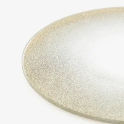 Casa Viva Portavelas de cristal dorado con purpurina Ø15cm Outlet