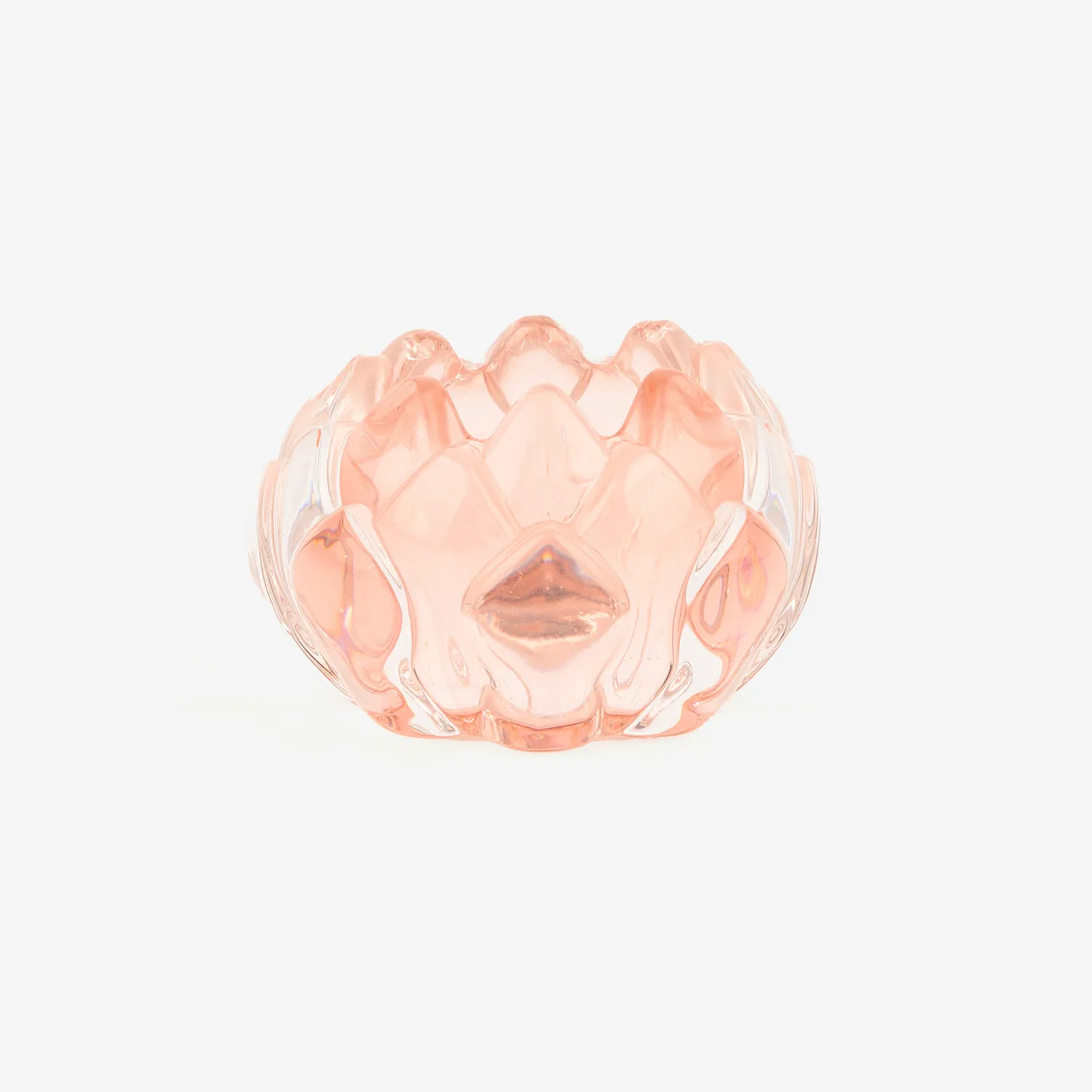 Casa Viva Portavelas de cristal rojo Flor Ø8x5,5cm Online