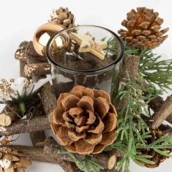 Casa Viva Portavelas piñas 18cm