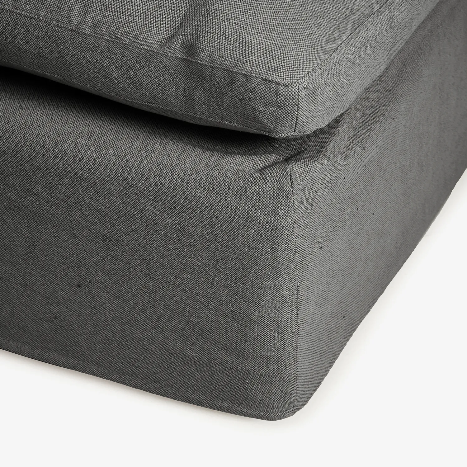 Casa Viva Puf de lino gris Aiden 95x95x45cm Clau&Chloe New