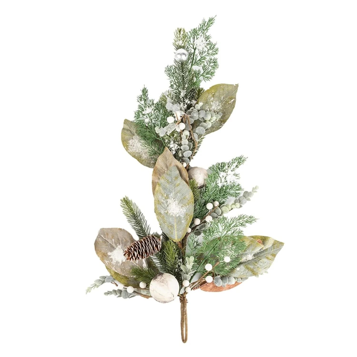 Casa Viva Rama de pino con bolas plateadas 72cm Online
