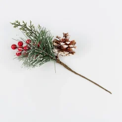 Casa Viva Rama de pino con frutos rojos y piña 20cm Sale