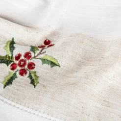 Casa Viva Servilleta blanca bordado Muérdago 45x45cm Hot