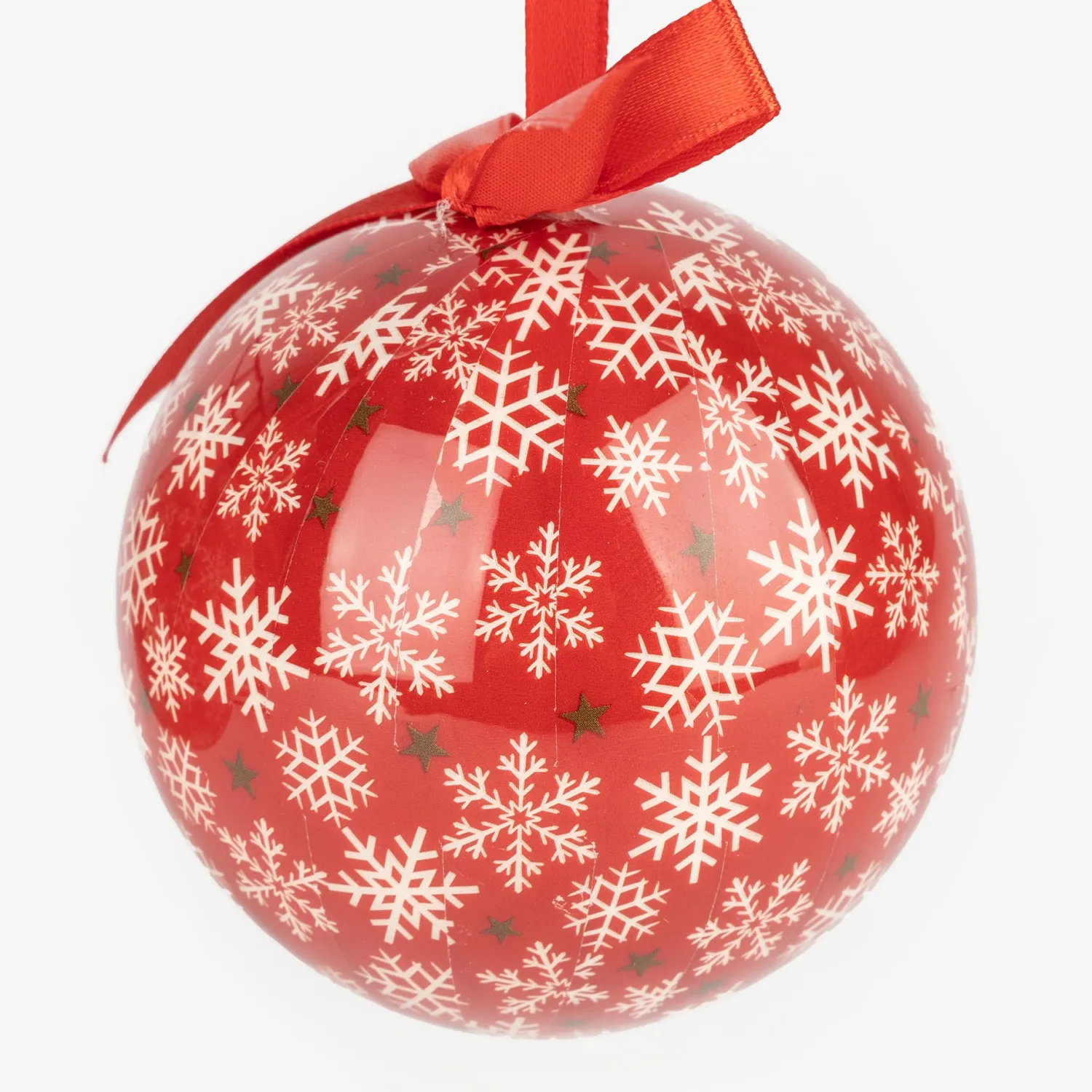 Casa Viva Set 7 bolas decorativas rojas copos de nieve 7,5cm Best