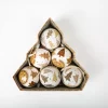 Casa Viva Set de 6 bolas decorativas doradas Árboles 7,5cm Hot