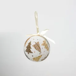 Casa Viva Set de 6 bolas decorativas doradas Árboles 7,5cm Hot