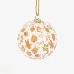 Casa Viva Set de 6 bolas decorativas blancas y rojas Ø7,5cm Outlet