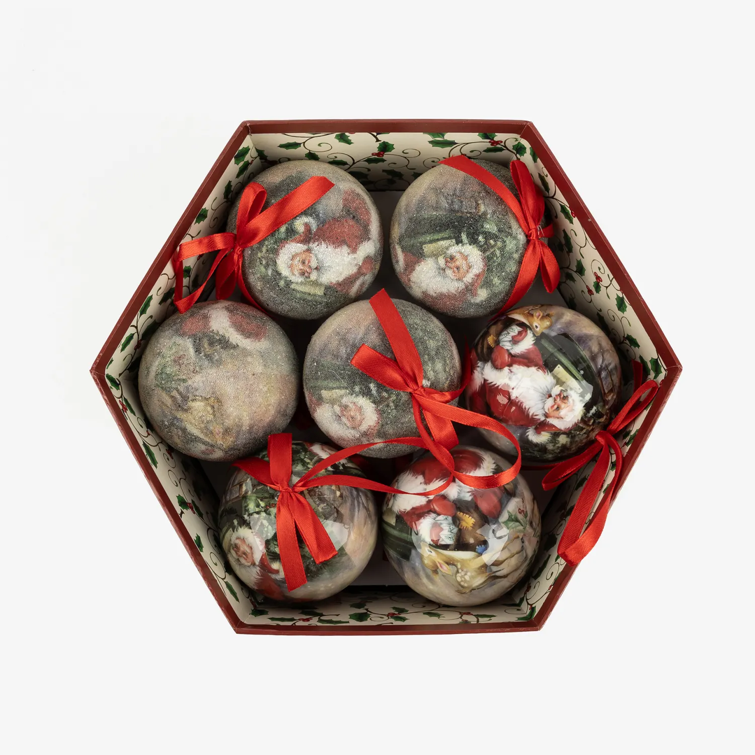 Casa Viva Set de 14 bolas decorativas Santa Claus Ø7,5cm Best