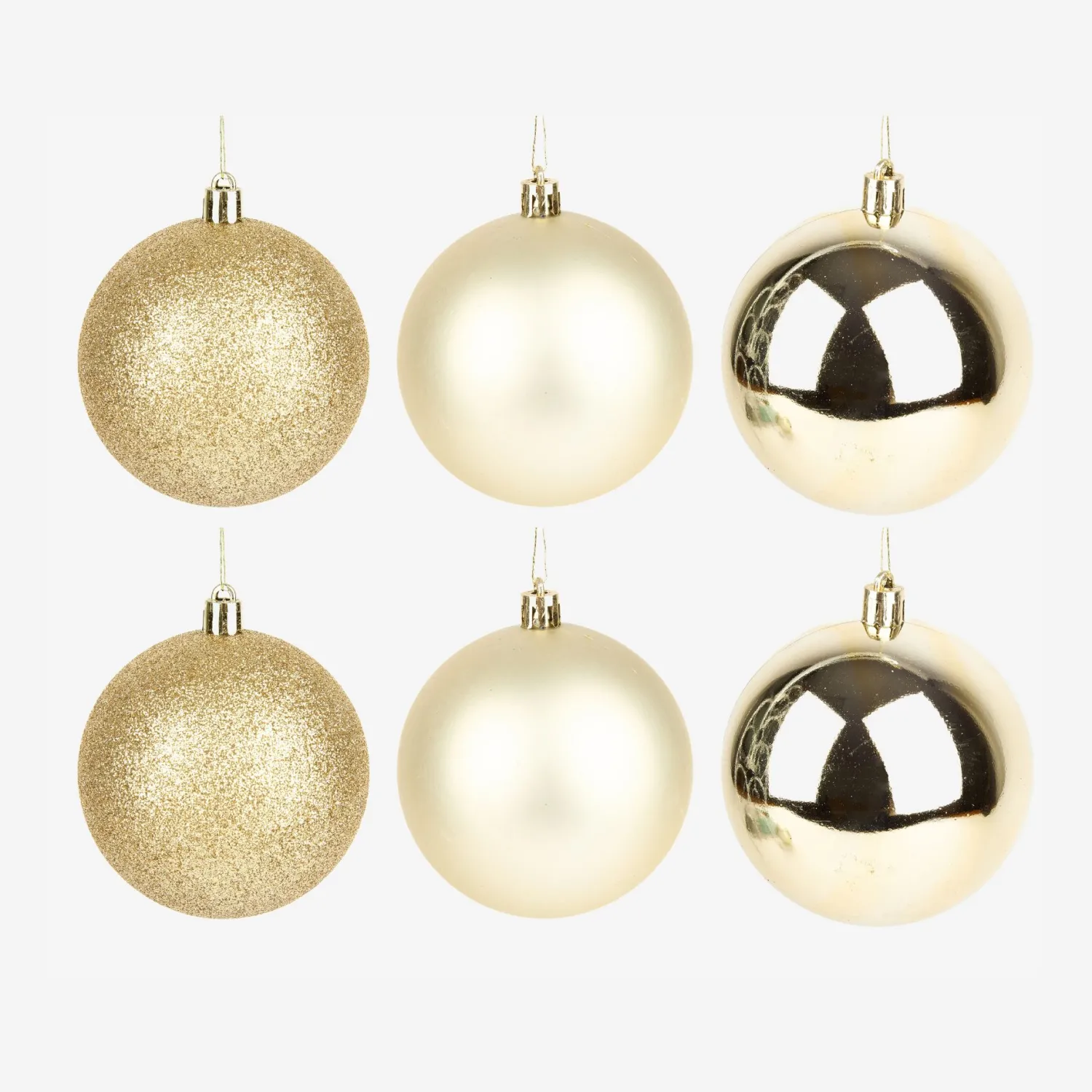 Casa Viva Set de 6 bolas decorativas doradas Ø8cm Online