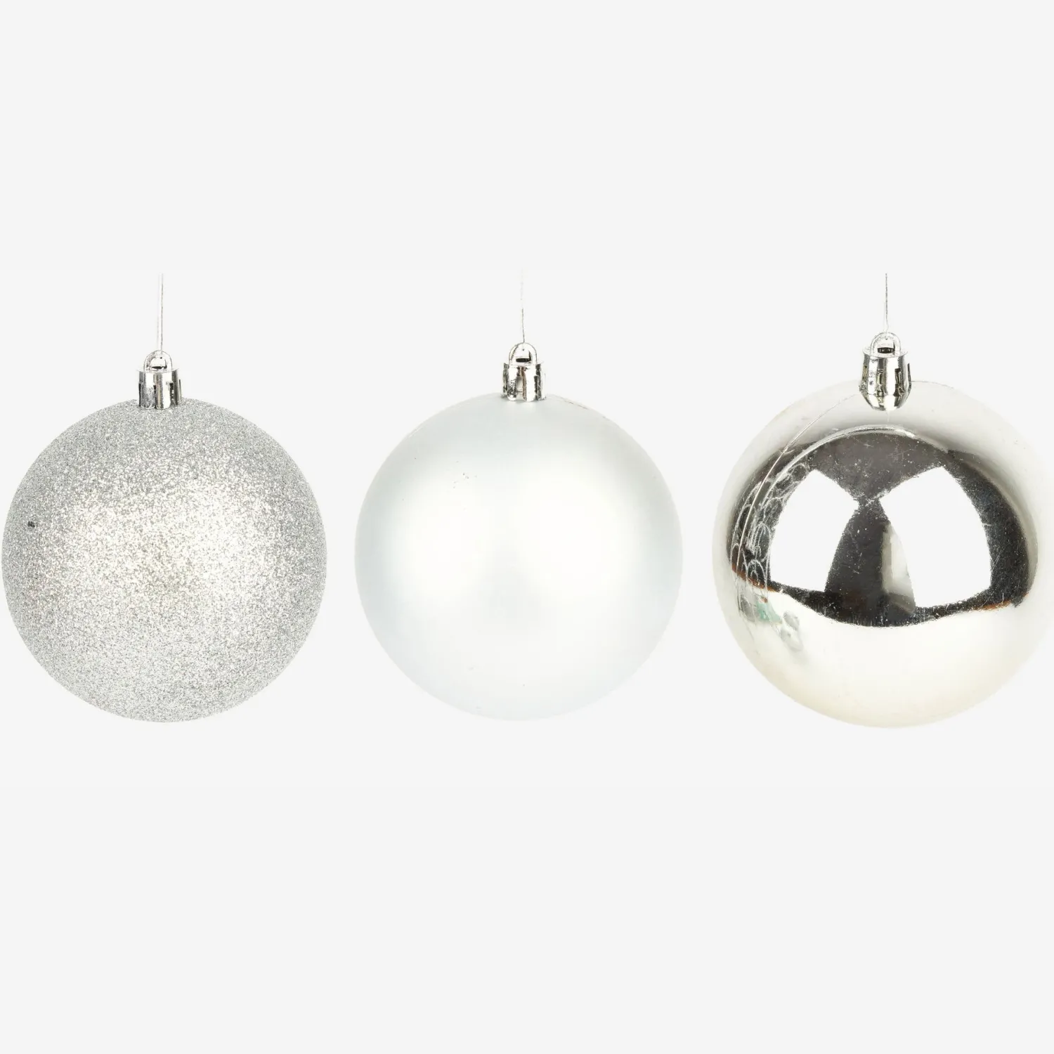 Casa Viva Set de 6 bolas decorativas plateadas Ø8cm Best