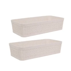 Casa Viva Set de 2 cestas beige Badet 25x13x6cm Sale