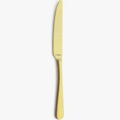 Casa Viva Set de 12 cuchillos de mesa de acero inoxidable dorado 24cm Zafra Outlet