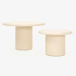 Casa Viva Set de 2 mesas auxiliares de microcemento Kurli 75/50cm Clau&Chloe Outlet