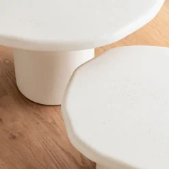 Casa Viva Set de 2 mesas auxiliares de microcemento Kurli 75/50cm Clau&Chloe Outlet