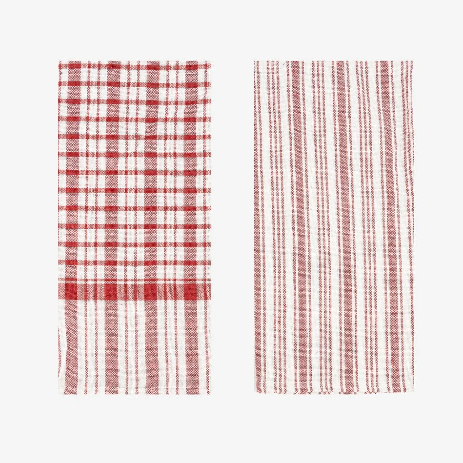 Casa Viva Set de 2 paños de algodón con rayas rojas Midson45x65cm Online