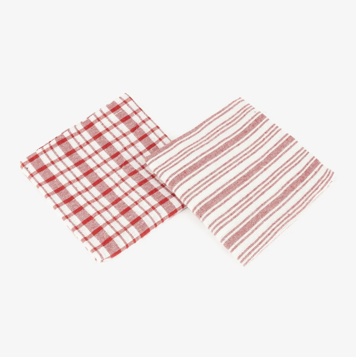 Casa Viva Set de 2 paños de algodón con rayas rojas Midson45x65cm Online