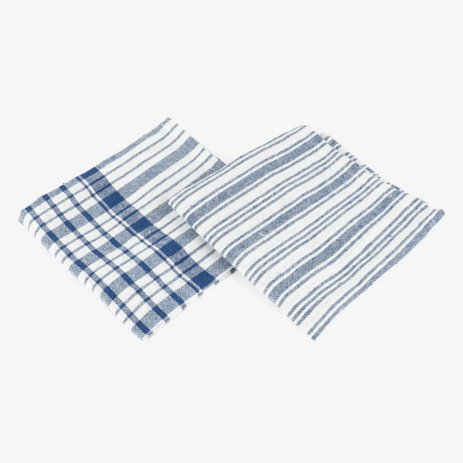 Casa Viva Set de 2 paños de algodón con rayas azules Midson45x65cm Hot