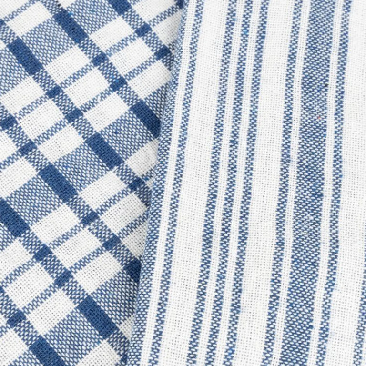 Casa Viva Set de 2 paños de algodón con rayas azules Midson45x65cm Hot