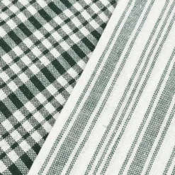 Casa Viva Set de 2 paños de algodón con rayas verde Midson45x65cm Clearance