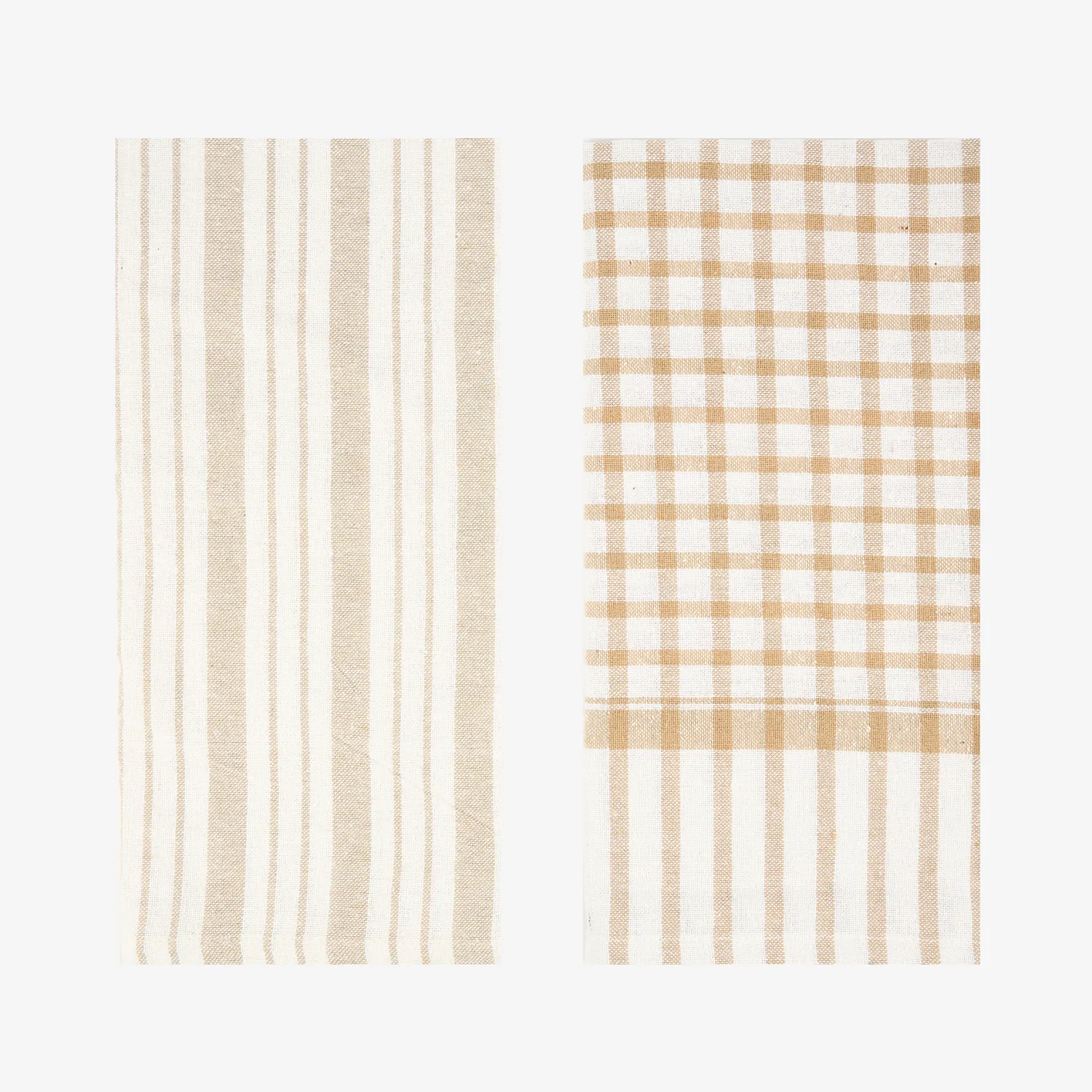 Casa Viva Set de 2 paños de algodón rayas beige Midson 45x65cm Clearance