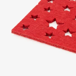 Casa Viva Set de 4 posavasos fieltro Estrellas 10x10cm Hot