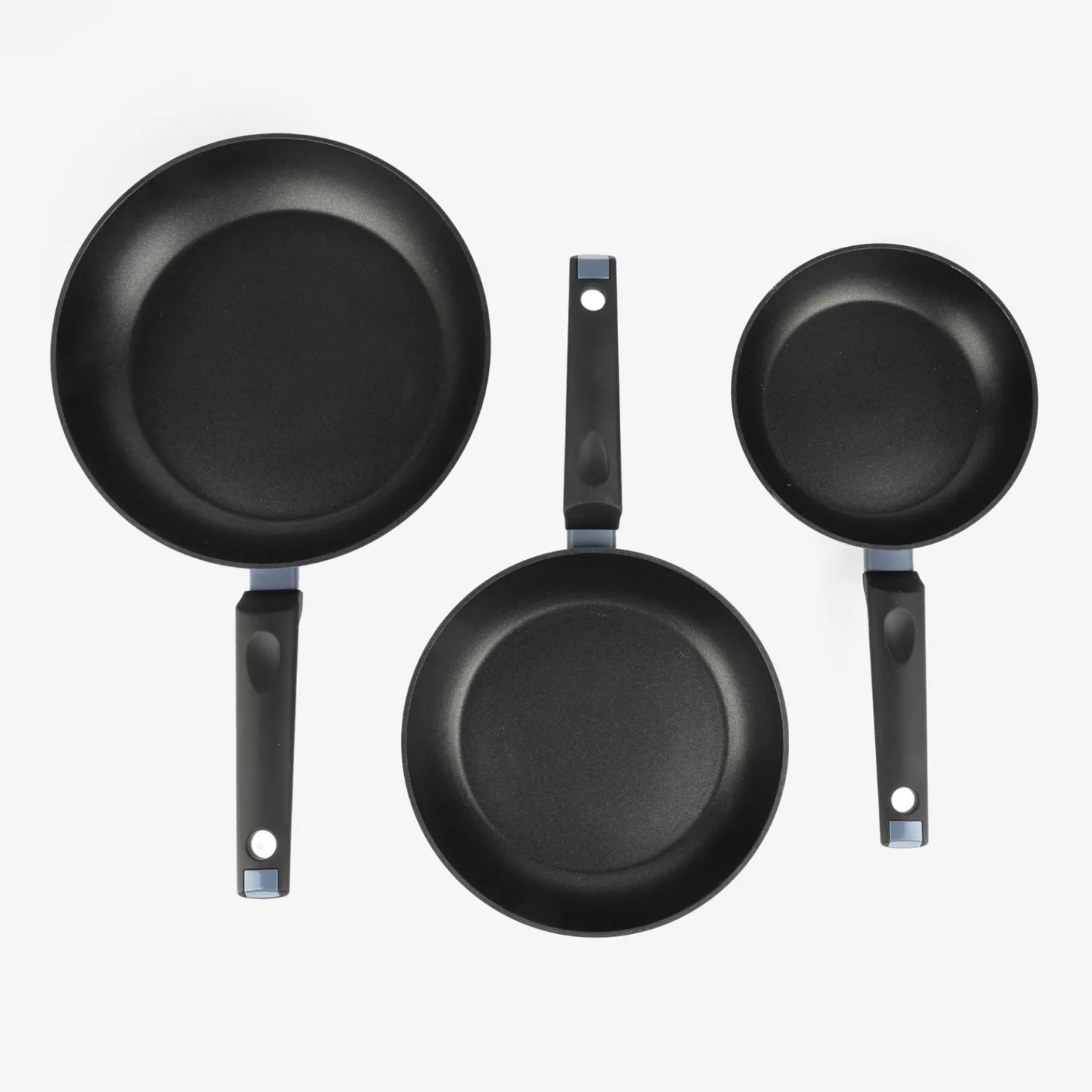 Casa Viva Set de 3 sartenes de aluminio forjado 18-22-26cm Clearance