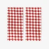 Casa Viva Set de 2 servilletas de algodón rojo Vichy43x43cm Clearance