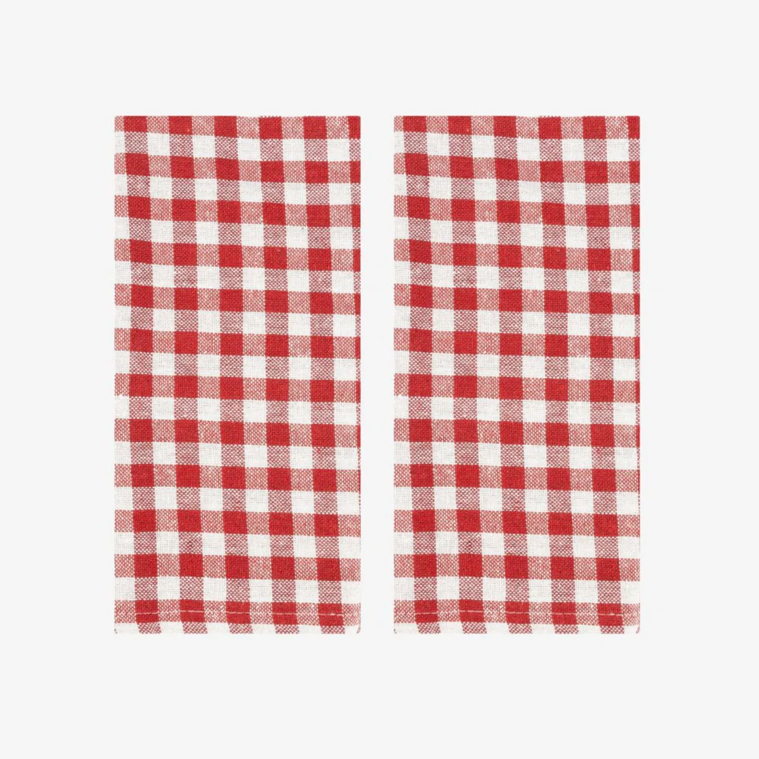 Casa Viva Set de 2 servilletas de algodón rojo Vichy43x43cm Clearance