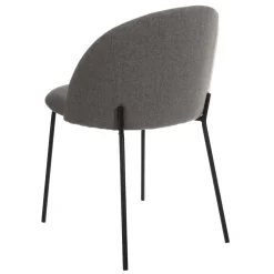 Casa Viva Set de 2 sillas de comedor de metal con tela gris Caleb 50x54x78cm Hot