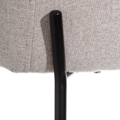 Casa Viva Set de 2 sillas de comedor con reposabrazos de metal beige Caleb 52x53x77cm