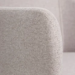 Casa Viva Set de 2 sillas de comedor con reposabrazos de metal beige Caleb 52x53x77cm