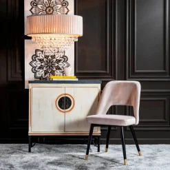 Casa Viva Set de 2 sillas de comedor velvet gris Mayah 56x49x83cm Best