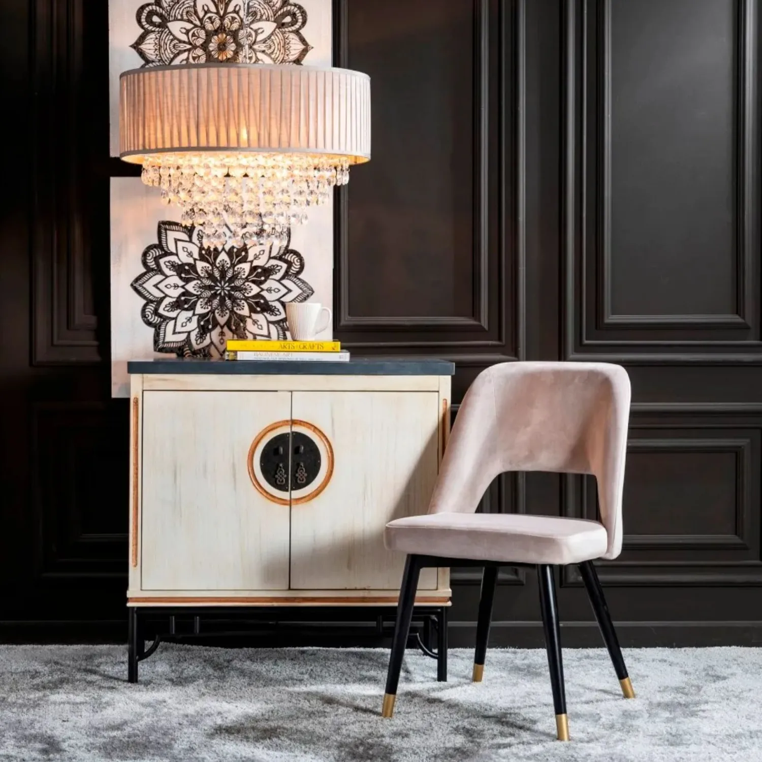 Casa Viva Set de 2 sillas de comedor velvet gris Mayah 56x49x83cm Best